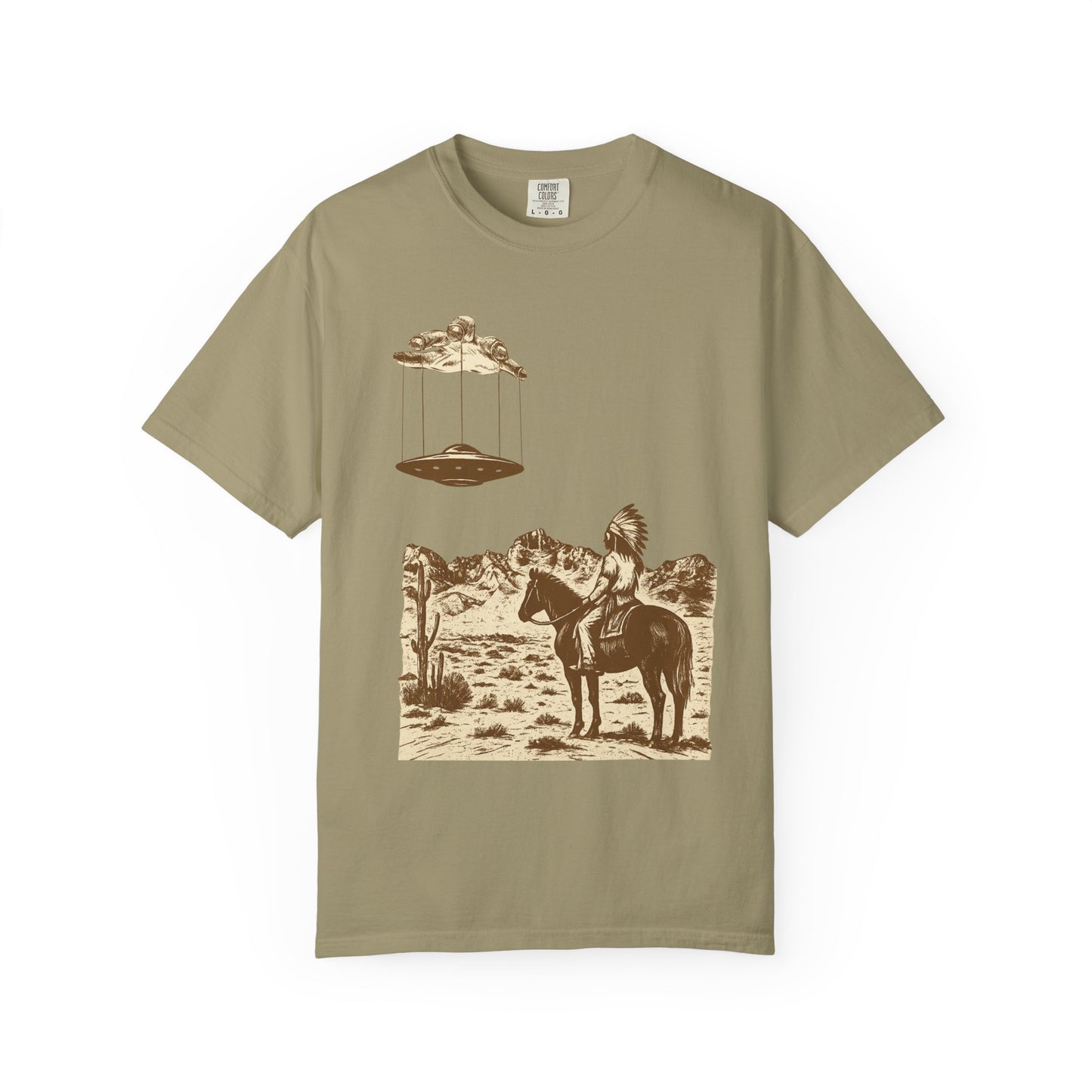 T-Shirt Indian Desert UFO Hand Puppet Design