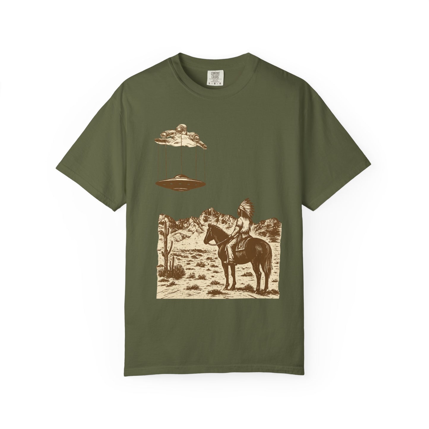 T-Shirt Indian Desert UFO Hand Puppet Design