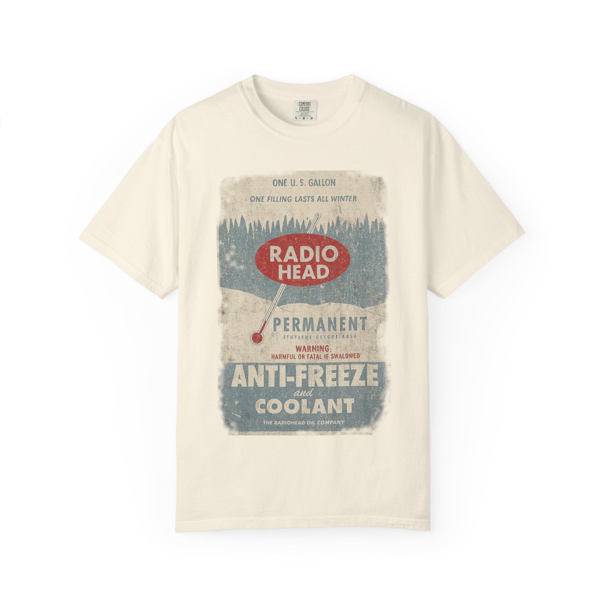 Retro Radio Head Oil Co T-Shirt - Unisex Garment-Dyed Vintage Style
