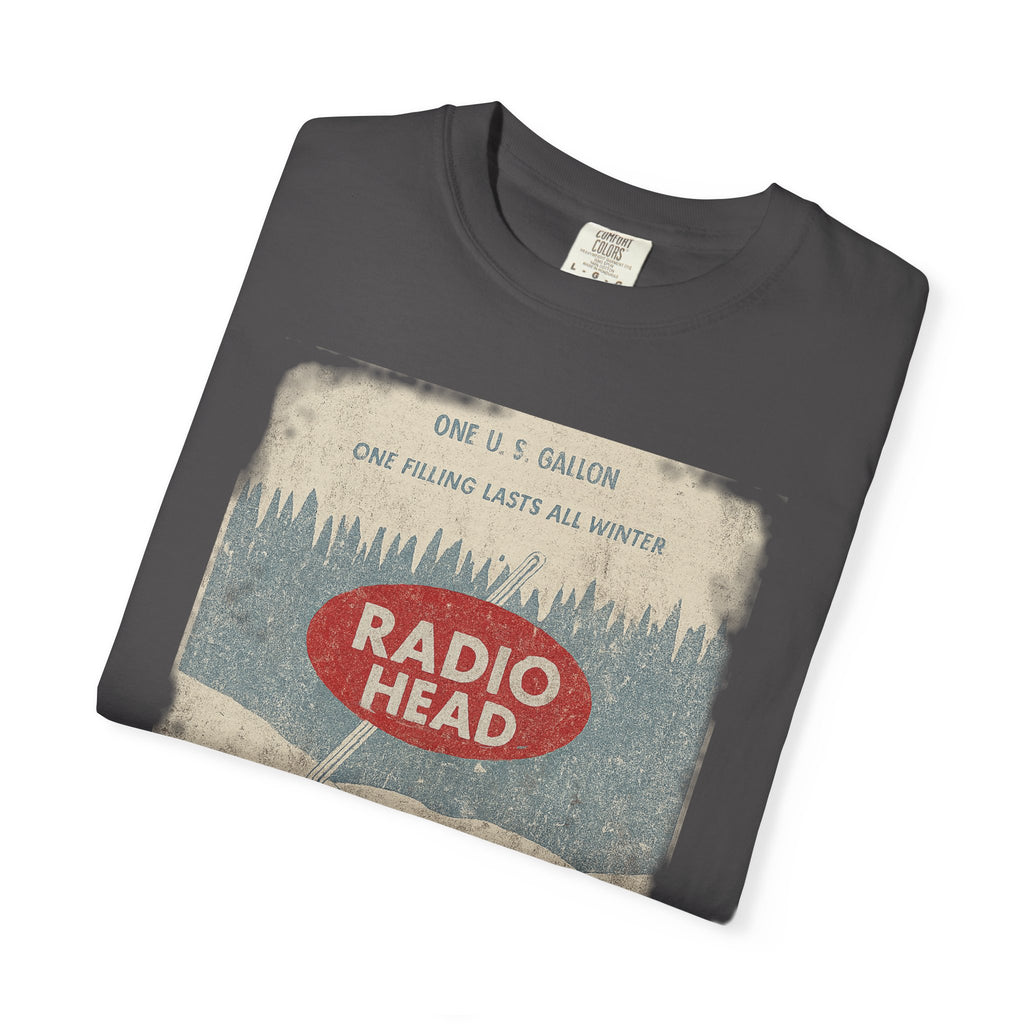 Retro Radio Head Oil Co T-Shirt - Unisex Garment-Dyed Vintage Style