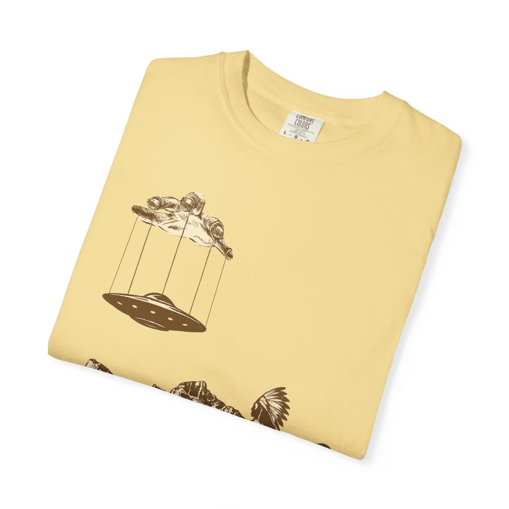 T-Shirt Indian Desert UFO Hand Puppet Design