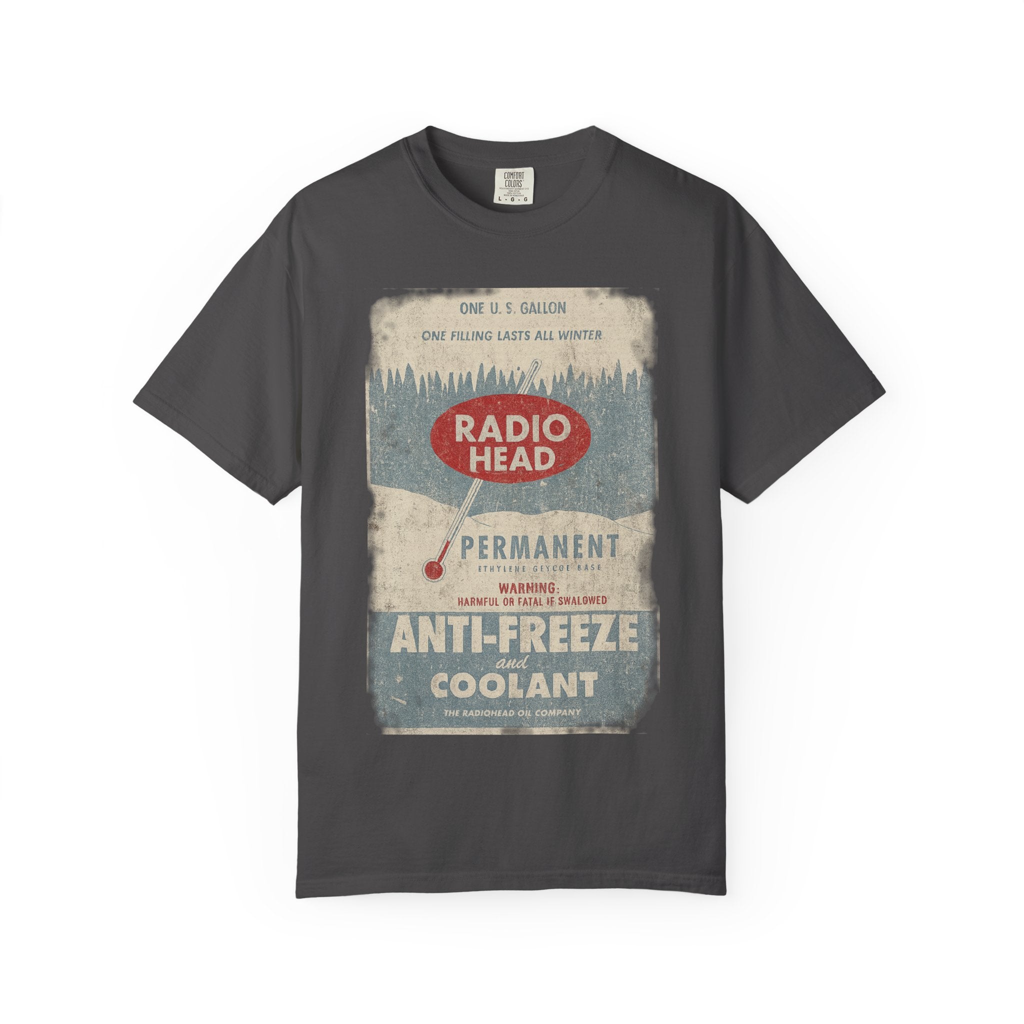 Retro Radio Head Oil Co T-Shirt - Unisex Garment-Dyed Vintage Style