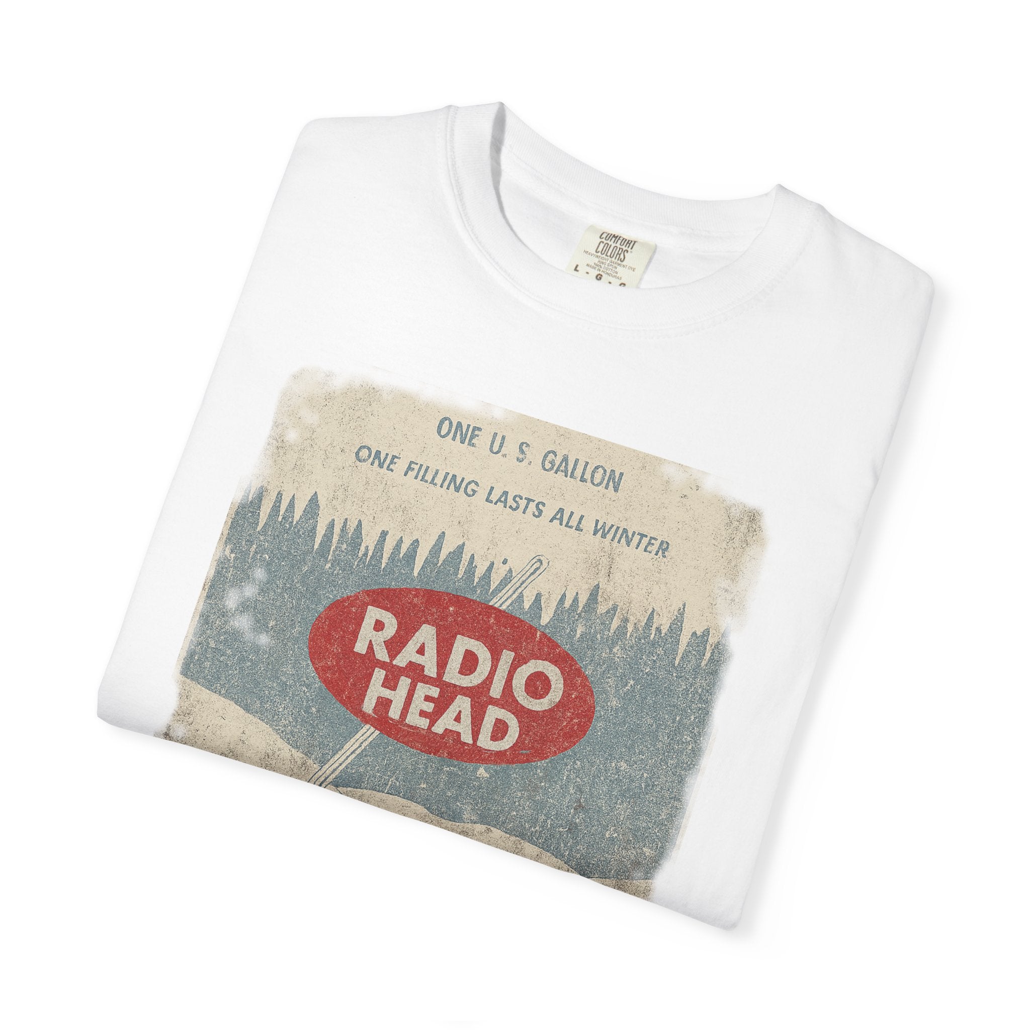 Retro Radio Head Oil Co T-Shirt - Unisex Garment-Dyed Vintage Style