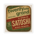 Satoshi Retro Label Sticker — Vintage Bitcoin Crypto Decal