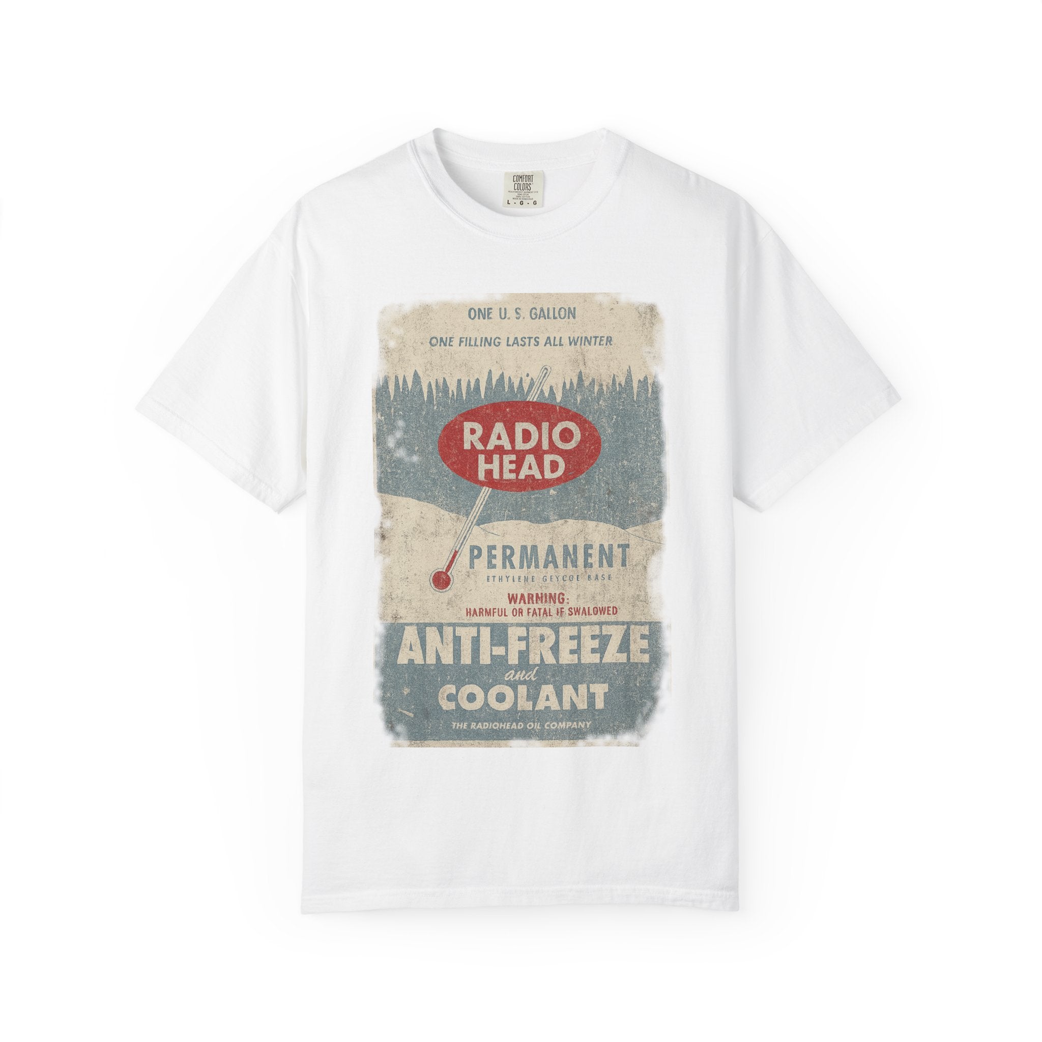 Retro Radio Head Oil Co T-Shirt - Unisex Garment-Dyed Vintage Style