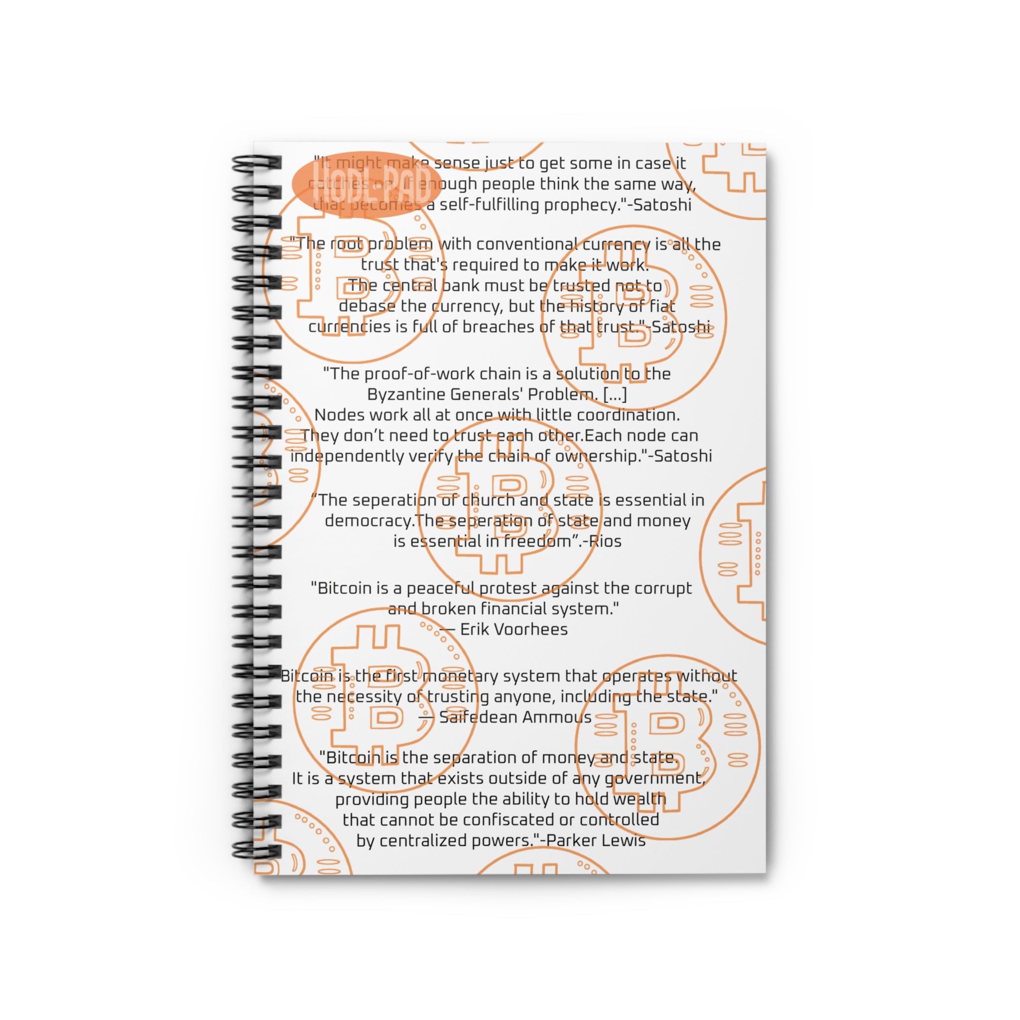 Hodl-Pad Bitcoin Notebook-Spiral