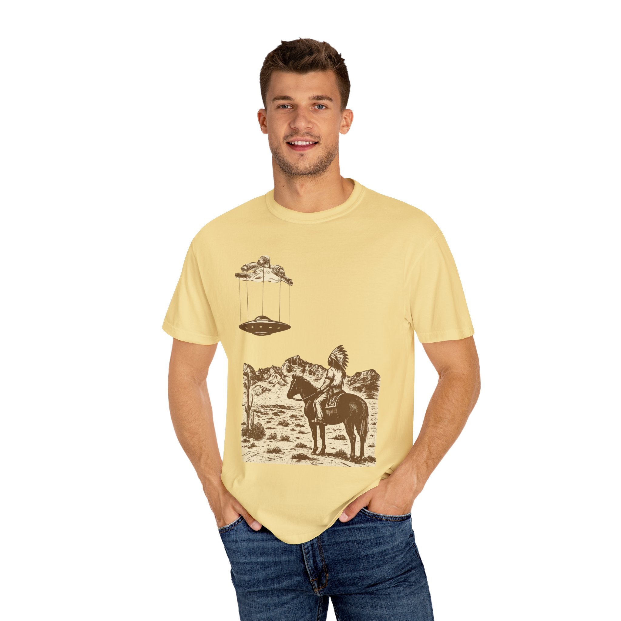 T-Shirt Indian Desert UFO Hand Puppet Design