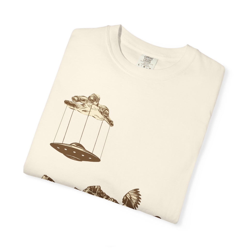 T-Shirt Indian Desert UFO Hand Puppet Design