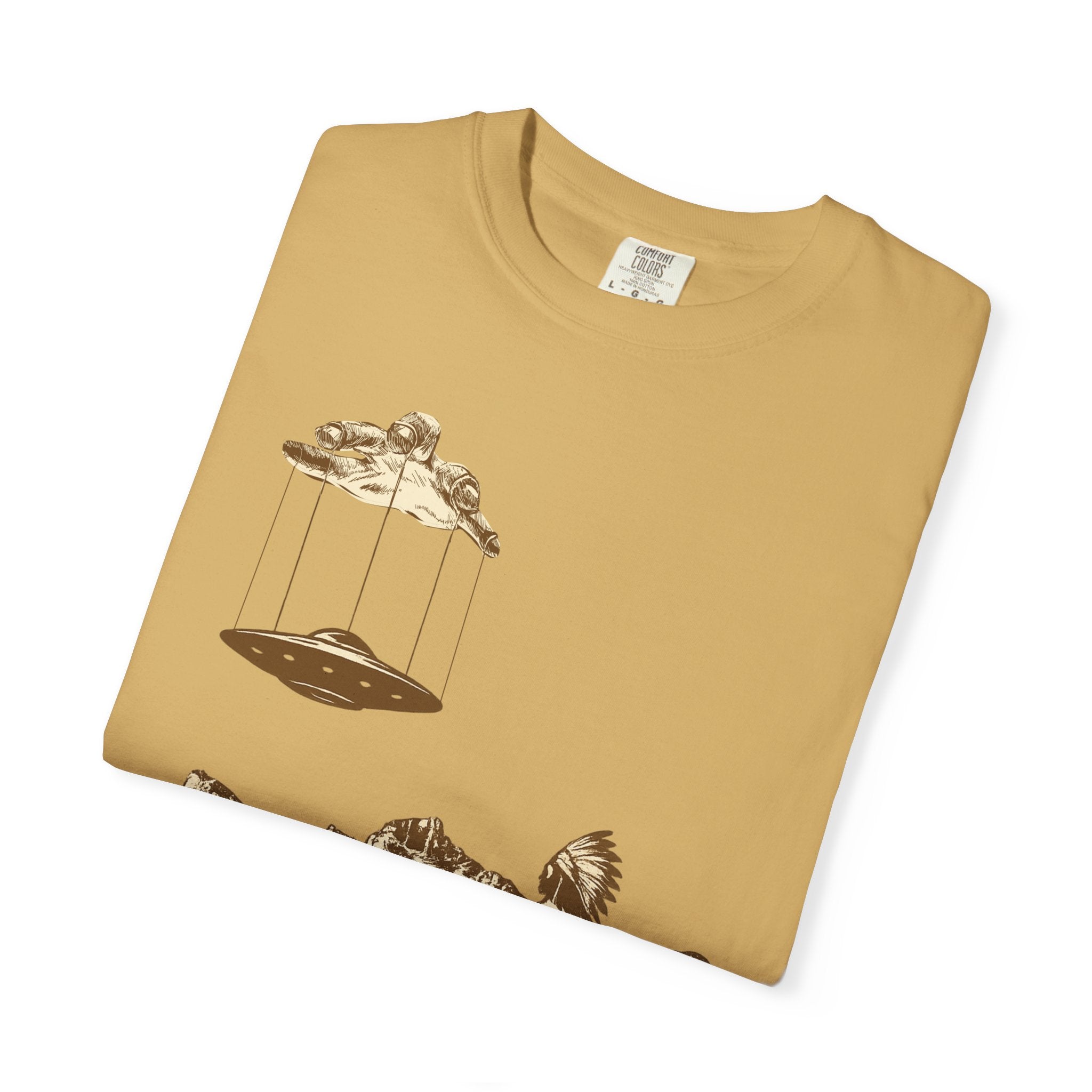 T-Shirt Indian Desert UFO Hand Puppet Design