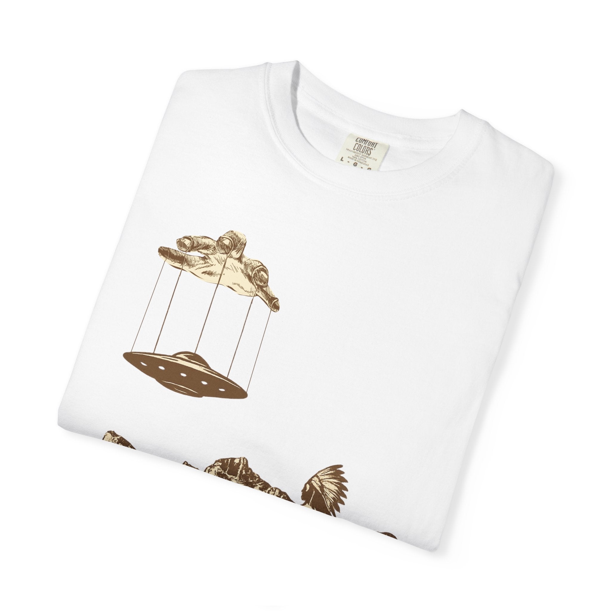 T-Shirt Indian Desert UFO Hand Puppet Design