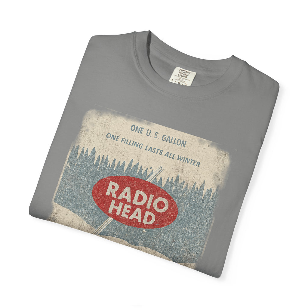 Retro Radio Head Oil Co T-Shirt - Unisex Garment-Dyed Vintage Style