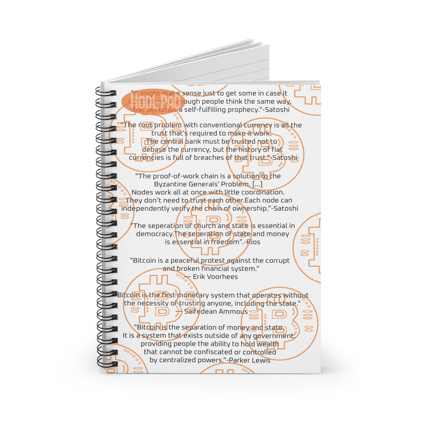 Hodl-Pad Bitcoin Notebook-Spiral
