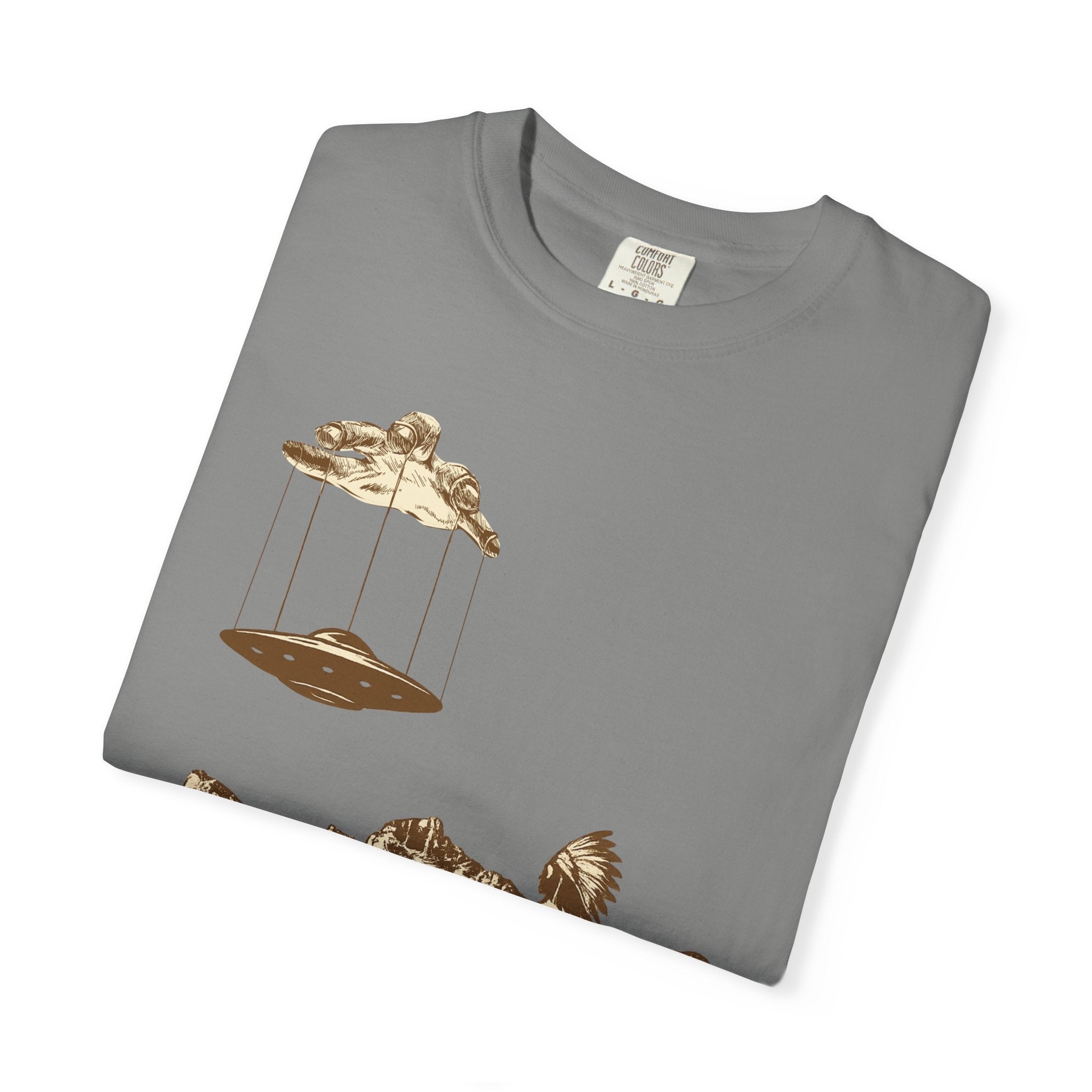 T-Shirt Indian Desert UFO Hand Puppet Design