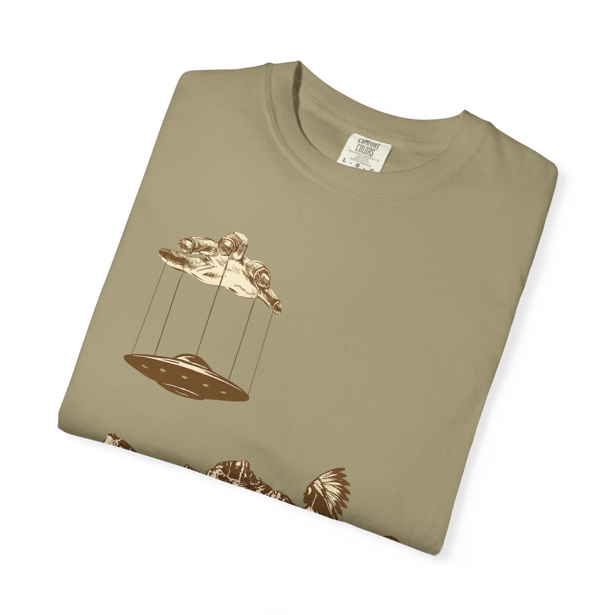 T-Shirt Indian Desert UFO Hand Puppet Design
