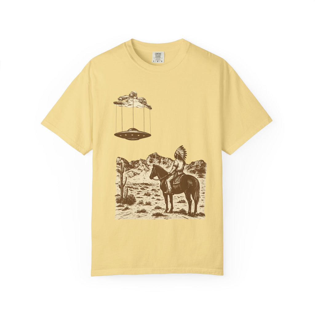 T-Shirt Indian Desert UFO Hand Puppet Design