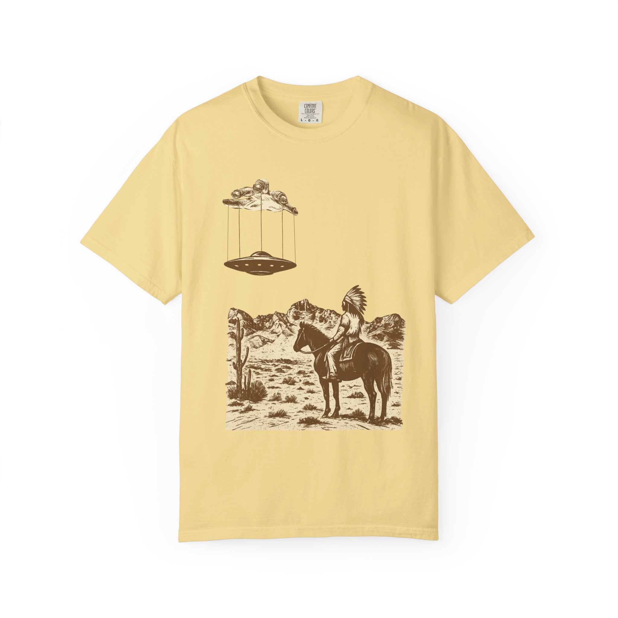 T-Shirt Indian Desert UFO Hand Puppet Design