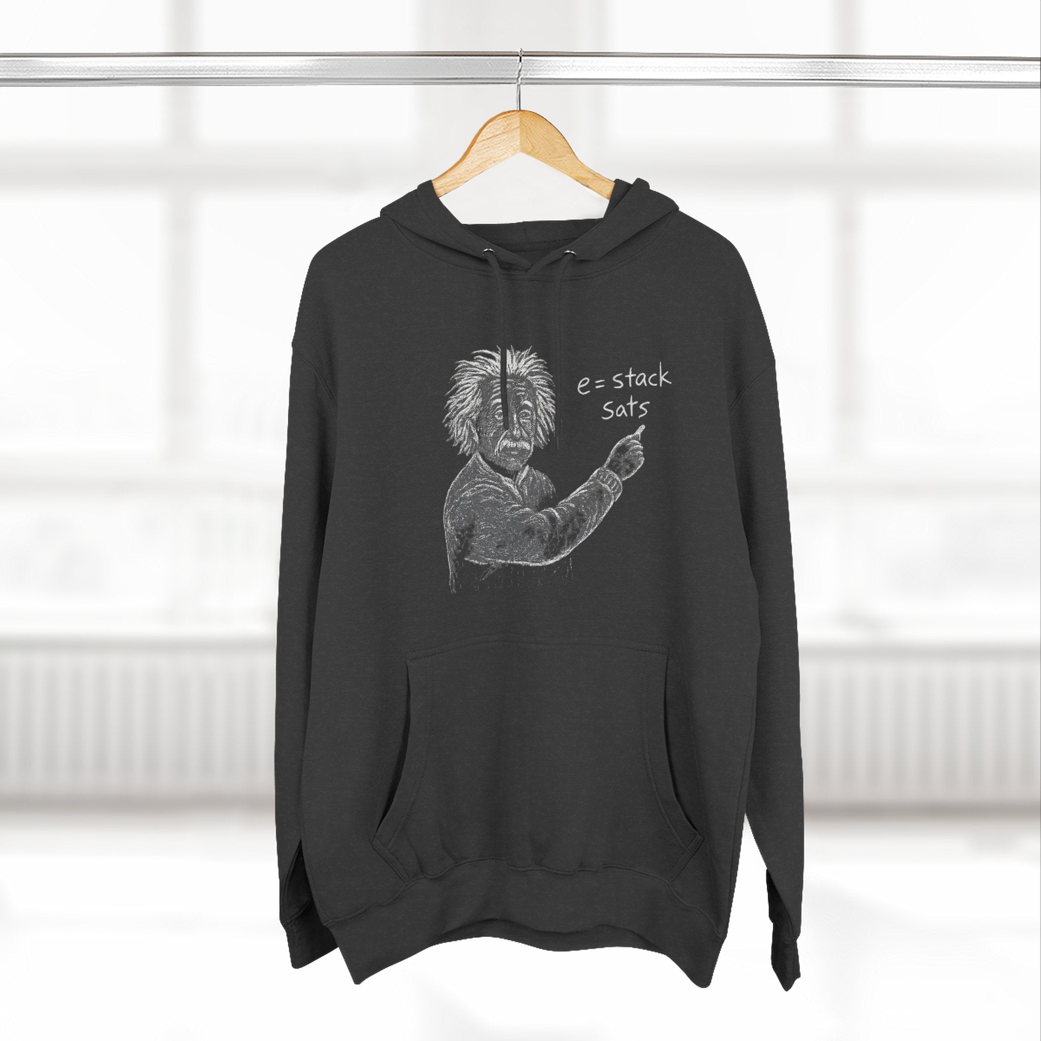 Hoodie with Einstein Chalkboard Graphic