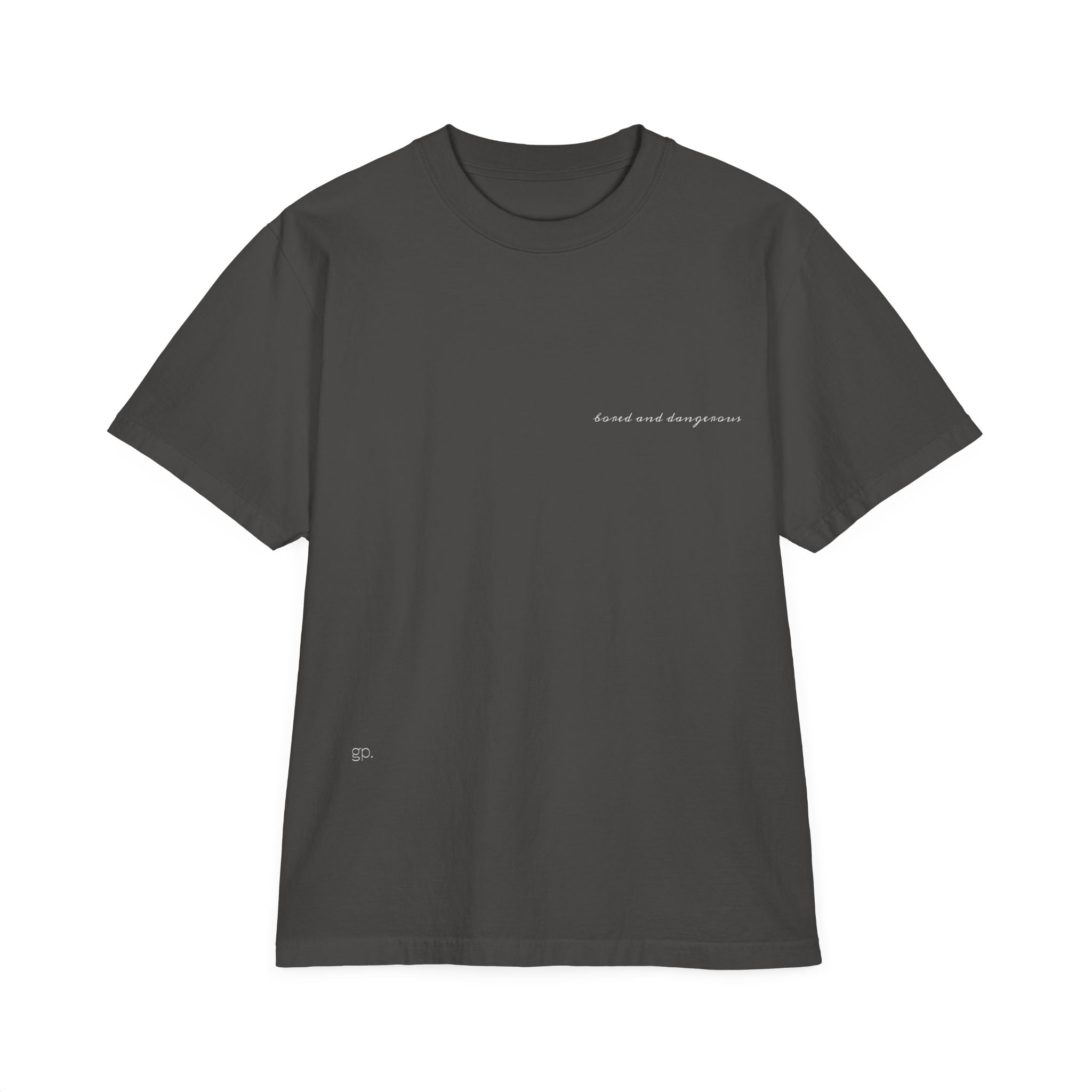 'Bored and Dangerous' Washed Drop-Shoulder T-Shirt