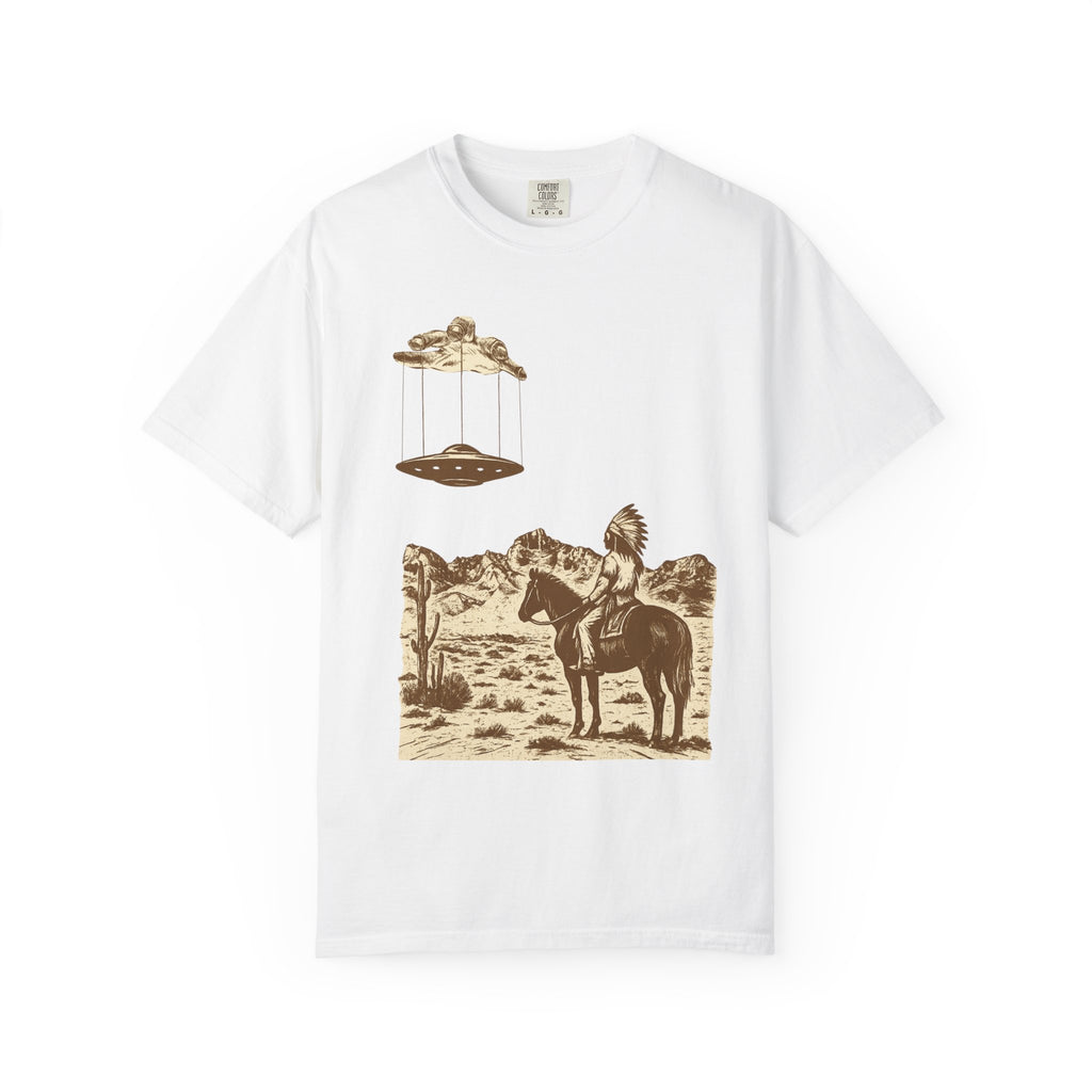 T-Shirt Indian Desert UFO Hand Puppet Design