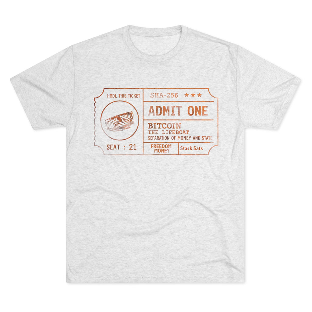 Bitcoin Admission Tee: Ultra Soft, Athletic fit, Modern Length